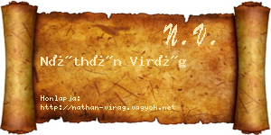 Náthán Virág névjegykártya